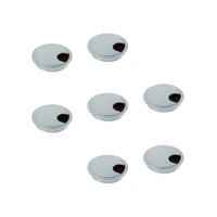 KABELDURCHFÜHRUNGEN Runde, 80mm Durchmesser, Zamak, Matt verchromt, für die Unterputzmontage 7er-set - Nickelfarben, Kunststoff (16.5/10/10cm) - EMUCA