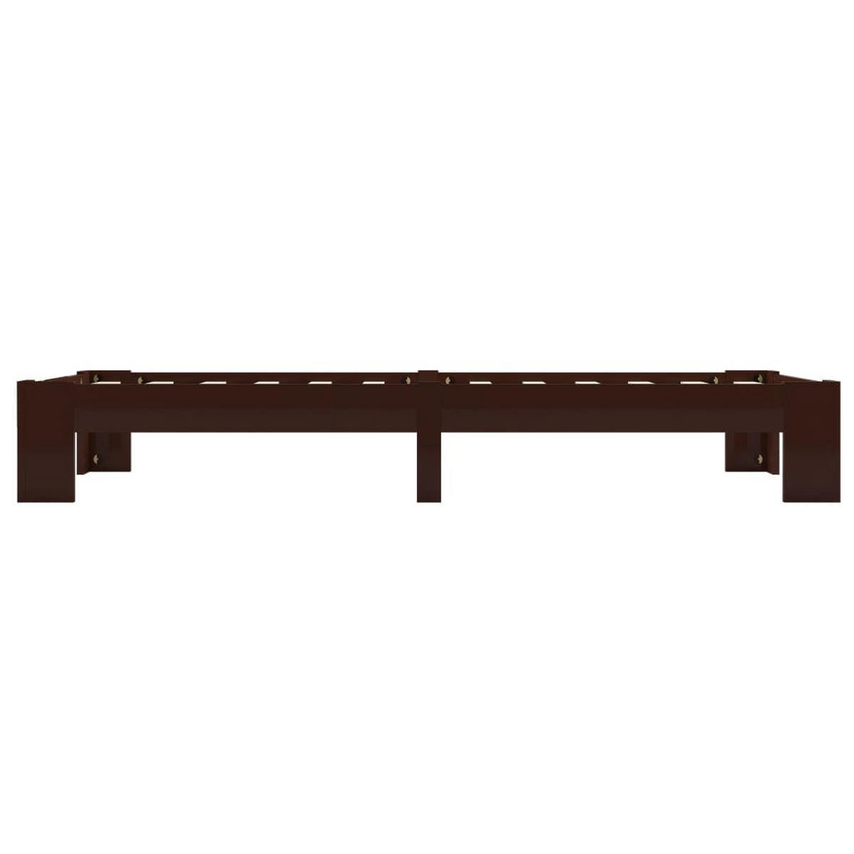 BETT Harlow 95/213 cm - Braun, Holz (90/200cm) - Nettlife