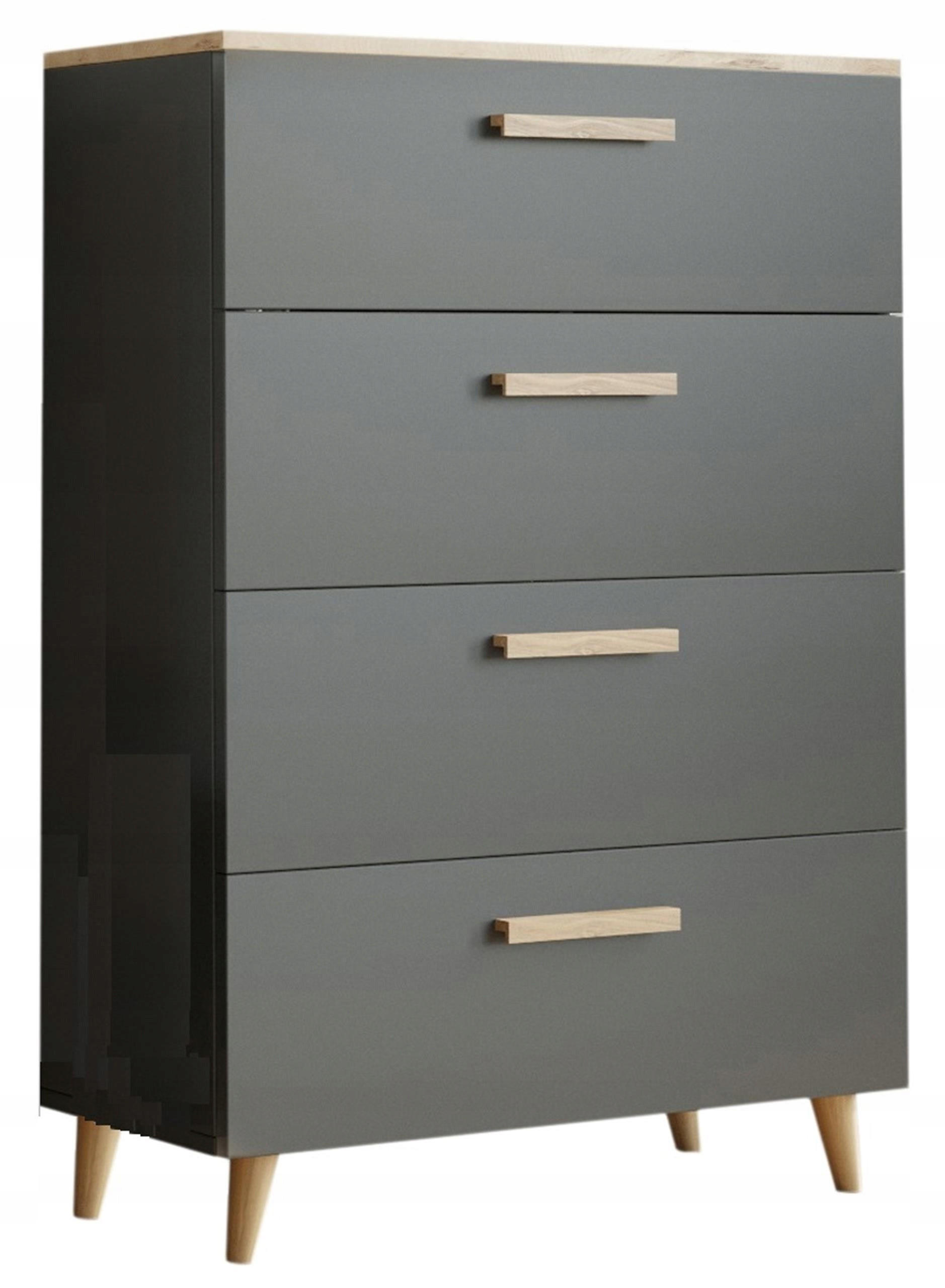 KOMMODE Oslo Anthrazit-Artisan Eiche 80/40/112 cm - Multicolor, Holzwerkstoff (80/112/40cm) - Matkam Möbel