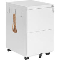AKTENSCHRANK Weiß mit 2 Schubladen - Weiß, Metall (52/67/39cm) - Hoobro