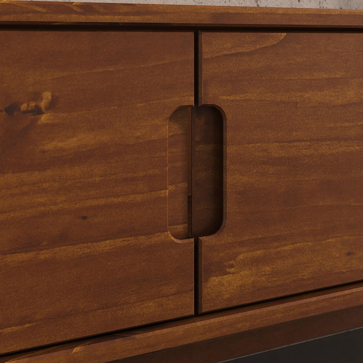 LOWBOARD TIVOLI - Kastanienfarben, Holz (180/52/41cm) - IDIMEX