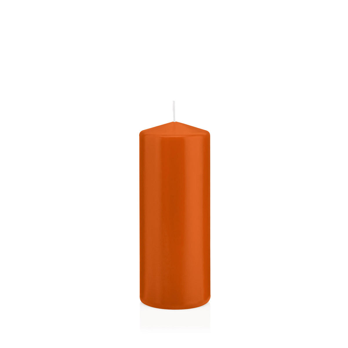 STUMPENKERZEN Aprikose Ø 58 x 150 mm, 16 Stück - Orange, Paraffin (6/15cm) - Wiedemann Kerzen