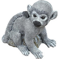 STEINFIGUR Totenkopfäffchen Affe frostfest Steinguss - Grau, Stein (16/16/12cm) - stoneandstyle