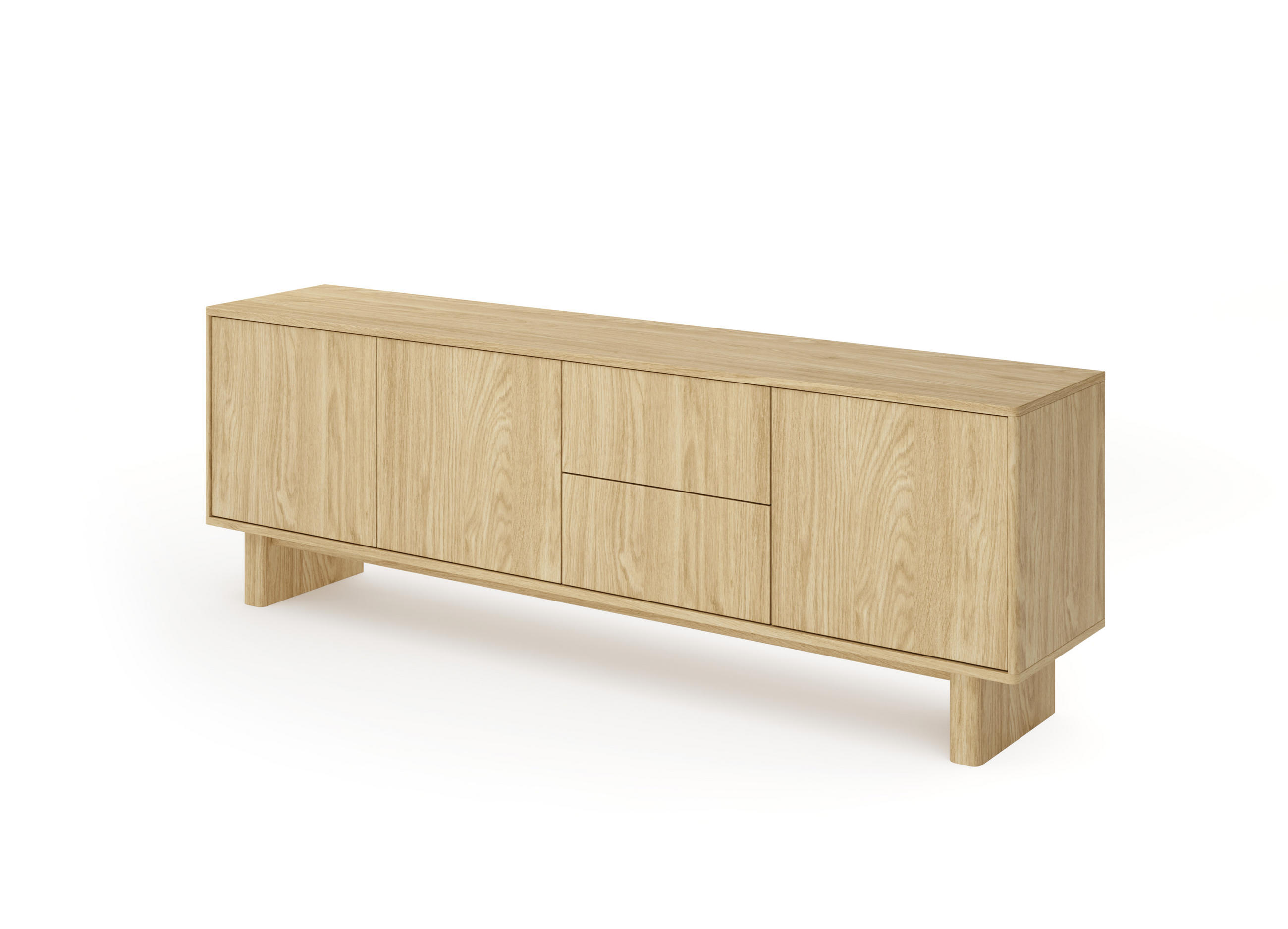 TV-SCHRANK: geölte Eiche, 183,3 x 61,7 x 38,1 cm - Eichefarben, Holzwerkstoff (183.3/61.7/38.1cm) - 3XE LIVING
