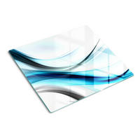 GLASPLATTE 60x52 cm Abstrakte Wellen - Braun, Glas (60/0.4/52cm) - TULUP