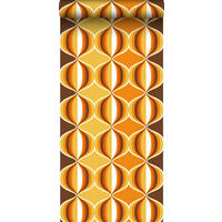TAPETE Retro-Ornamente 53 cm x 10.05 m - Orange, Papier (53/1000cm) - Sanders & Sanders