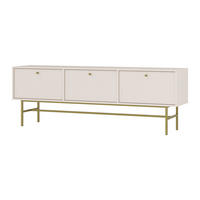 LOWBOARD TORINO 180x40,8x62,5 cm mit 3 Türen Beige - Beige, Holzwerkstoff (180/62.5/40.8cm) - MASSENO