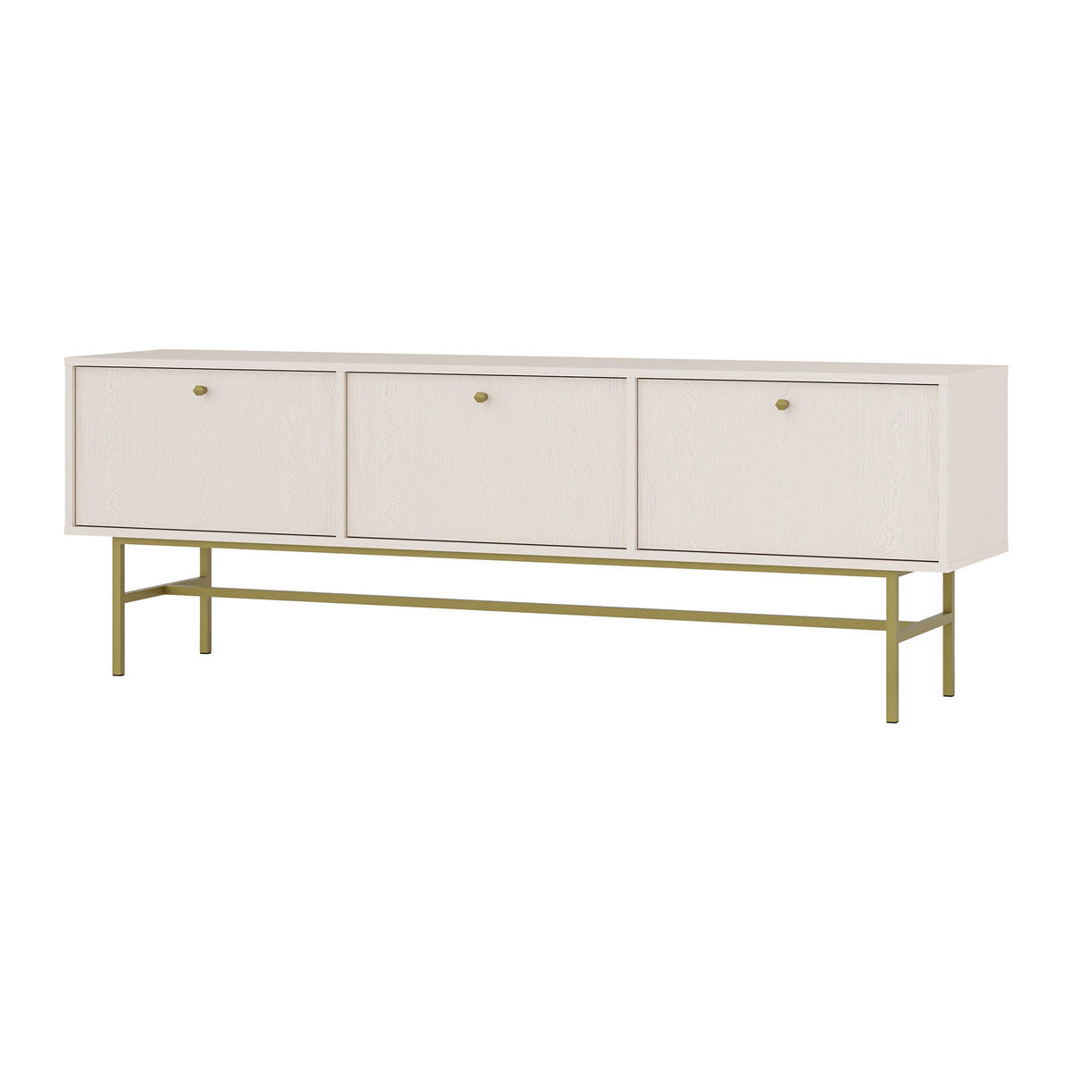 LOWBOARD TORINO 180x40,8x62,5 cm mit 3 Türen Beige - Beige, Holzwerkstoff (180/62.5/40.8cm) - MASSENO