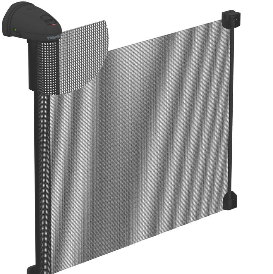 TREPPENSCHUTZGITTER Rollbares Türgitter 80 x 130 cm Schwarz - Schwarz, Kunststoff (130/4cm) - Twinky