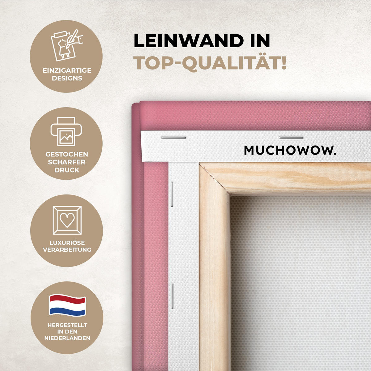 LEINWANDBILD Schleife - Discoball - Kaninchen Deko Wohnzimmer 20x30 cm - Pink, Textil (20/30cm) - MuchoWow