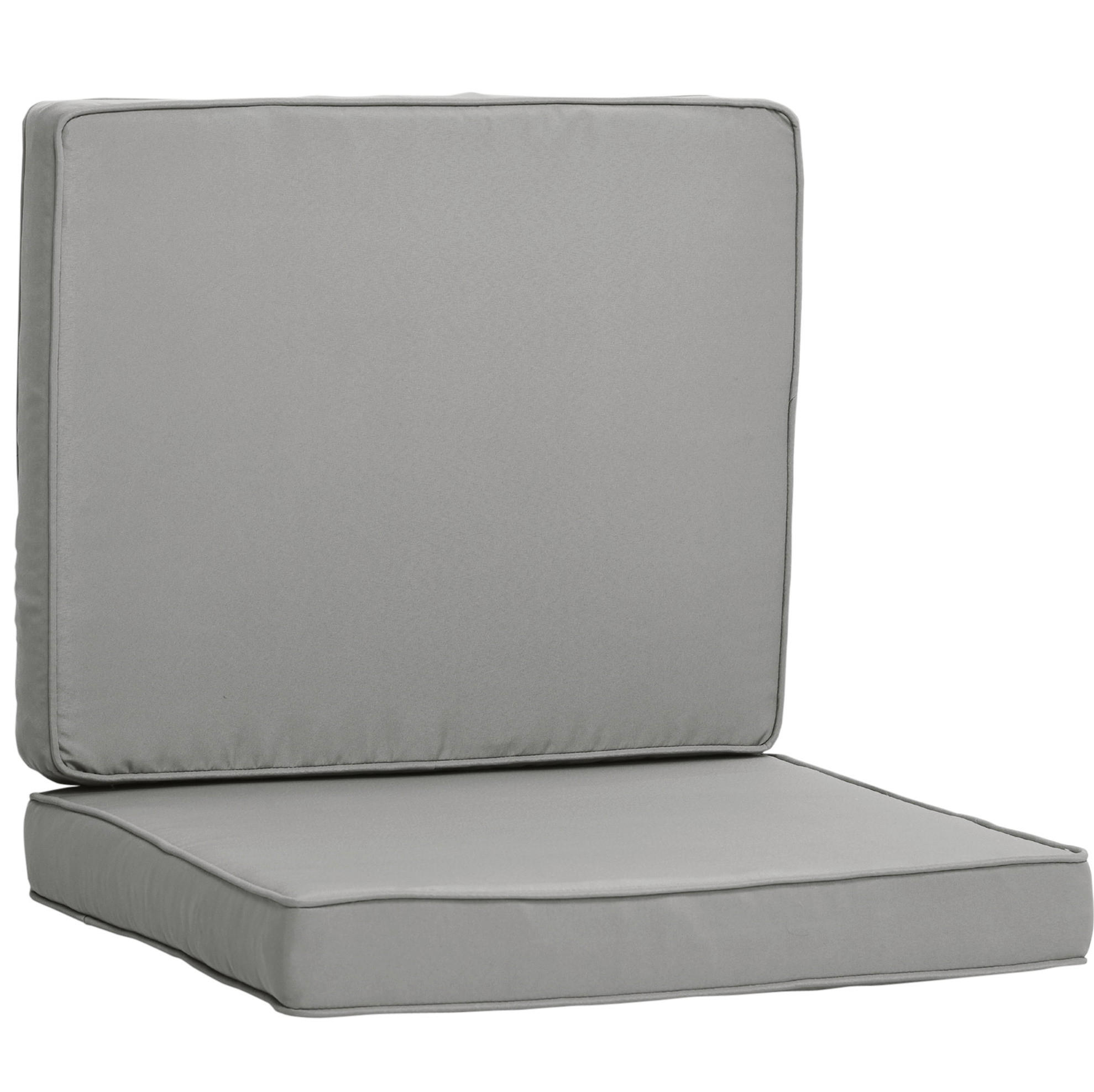 SESSELAUFLAGEN aus Polyester 56x52x7 cm in Hellgrau mit abnehmbarem Bezug - Hellgrau, Textil (52/7/56cm) - Modfu
