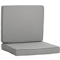SESSELAUFLAGEN aus Polyester 56x52x7 cm in Hellgrau mit abnehmbarem Bezug - Hellgrau, Textil (52/7/56cm) - Modfu