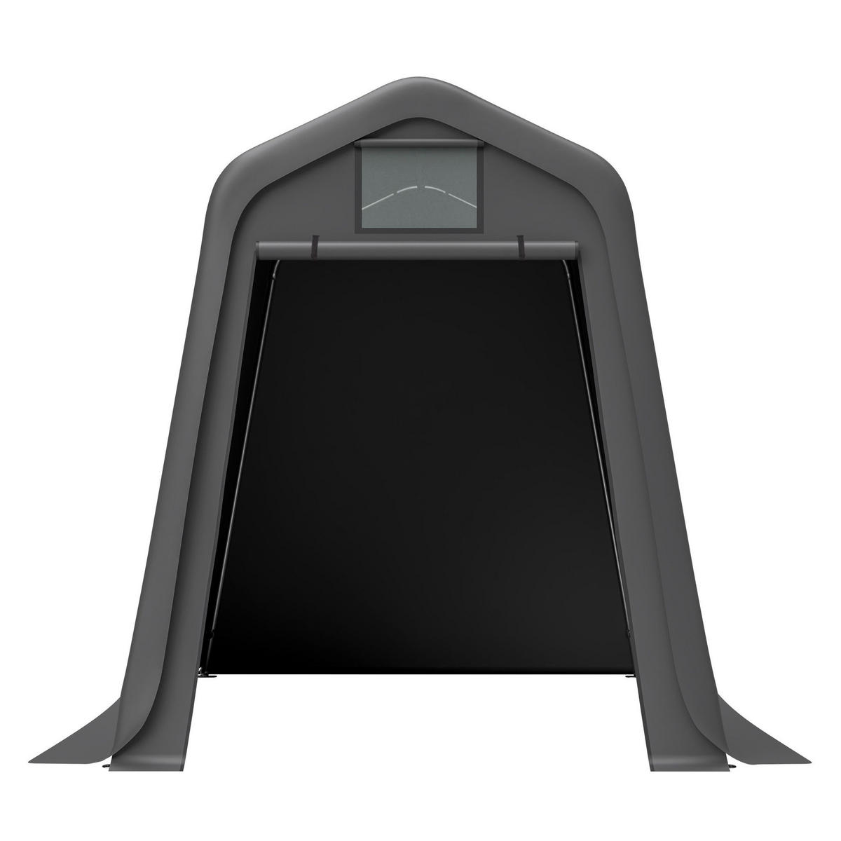 FAHRRADGARAGE, Reißverschlusstür Lagerzelt - Silberfarben, Metall (183/217/245cm) - Gisaae