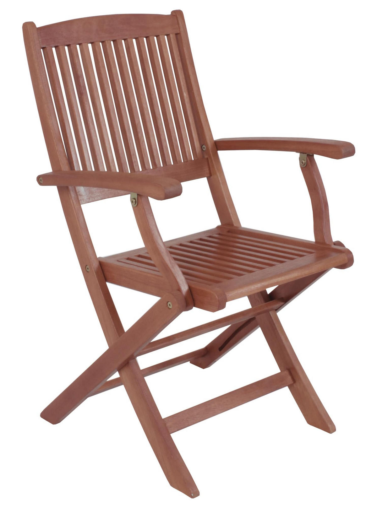 GARTENSTUHL 2er Set Nimes Mit Armlehne Klappstuhl - Hellbraun, Holz (52.5/90/59.5cm) - DELUKE