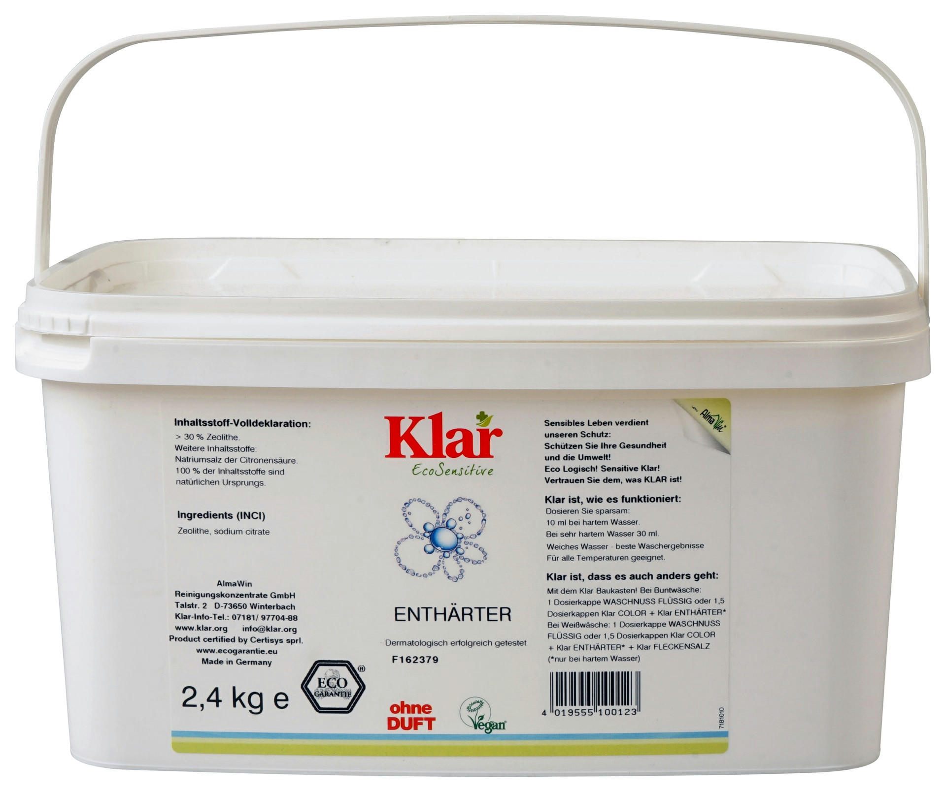 KLAR Enthärter 2.4kg ohne Duft - Ahornfarben, Fell (15/1/15cm) - ich-zapfe