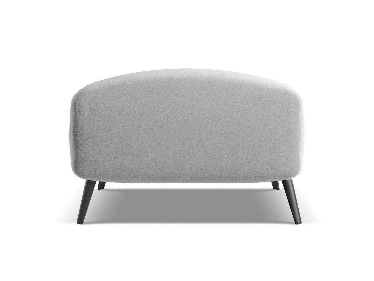 POUF Samt Stoff Grau - Schwarz/Grau, Textil/Metall (65/44/65cm) - Makamii