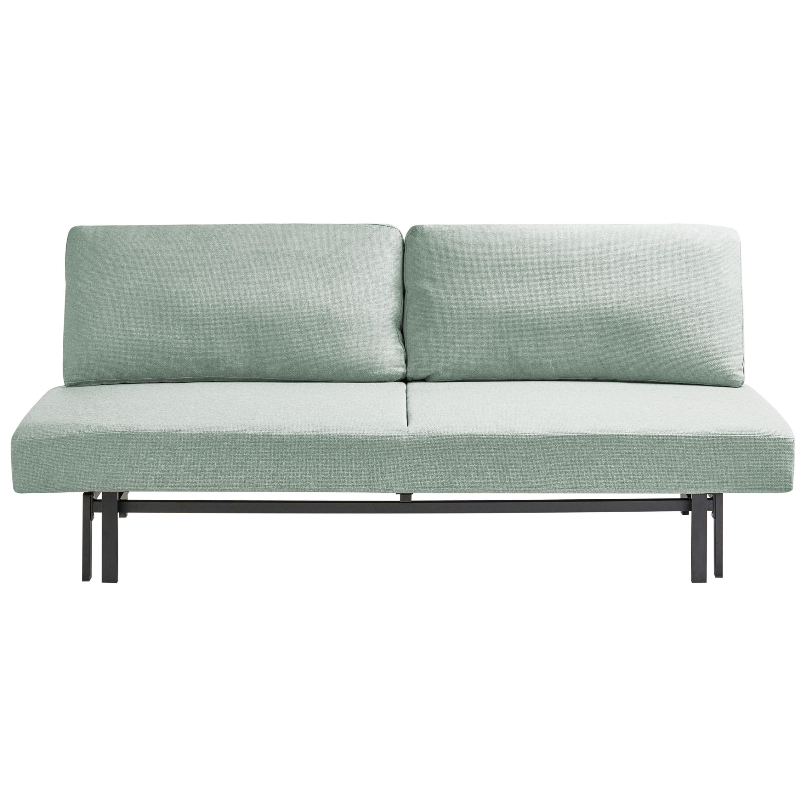 SCHLAFSOFA 3-Sitzer Stoff Hellgrün Roykka - Hellgrün, Textil (201/84/94cm) - Beliani