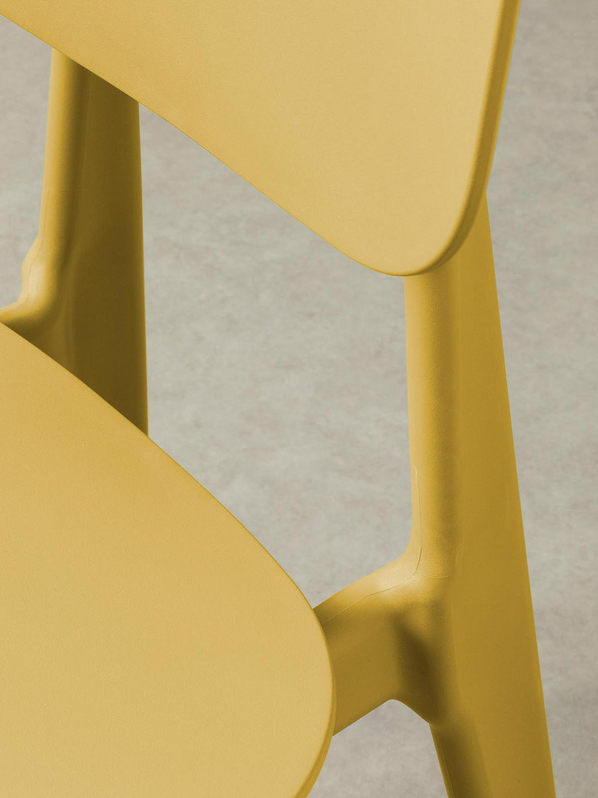 STUHL Helm Senf 43 cm x 82.5 cm - Dunkelgelb, Kunststoff (43/82/51cm) - Kenay Home