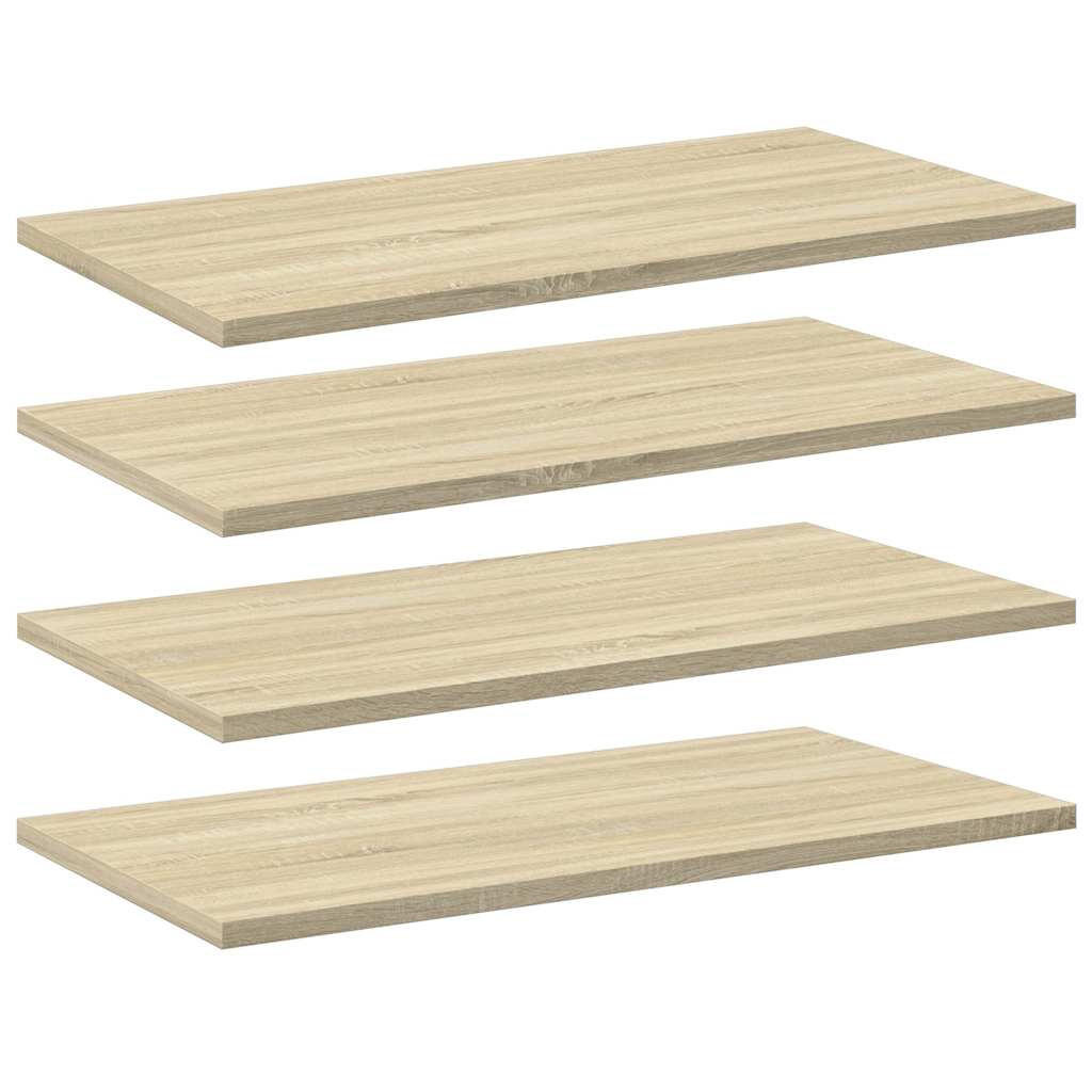 BÜCHERREGAL-BRETTER 4Er Set Sonoma-Eiche 60/30/1,5 Cm - Sonoma Eiche, Holzwerkstoff (30/1.5/60cm) - vidaXL