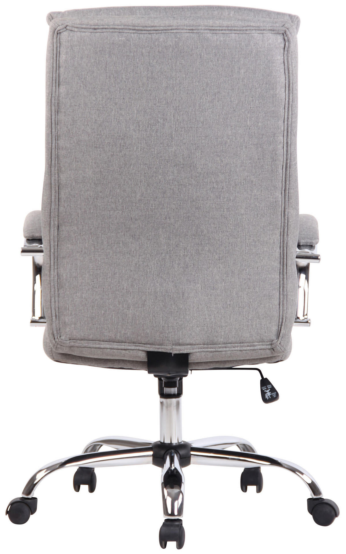 CHEFSESSEL Stoff grau - Chromfarben/Grau, Textil/Metall (64/112/70cm) - CLP