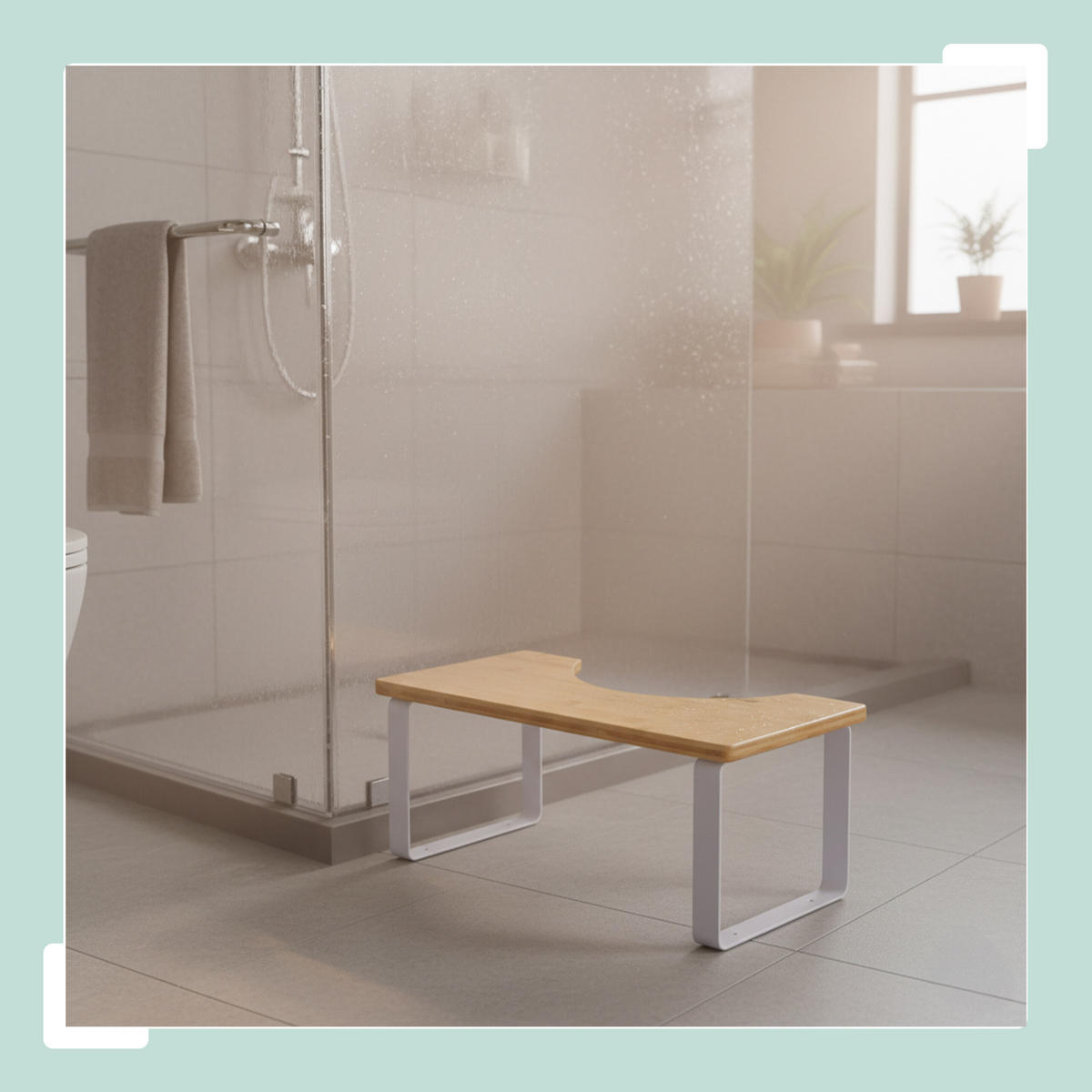 TOILETTENHOCKER - Multicolor, Holz/Kunststoff (44.5/18/23cm) - Relaxdays