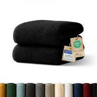 HANDTUCH 2er-Set, 2x Handtuch 50/100 cm, Schwarz - Schwarz, Textil (50/100cm) - Blumtal