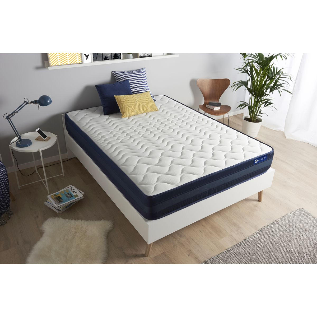 MATRATZE Actimemo tech Memory-Schaum 200 x 200 cm h4 - Weiß, Textil (200/200cm) - ACTISOM