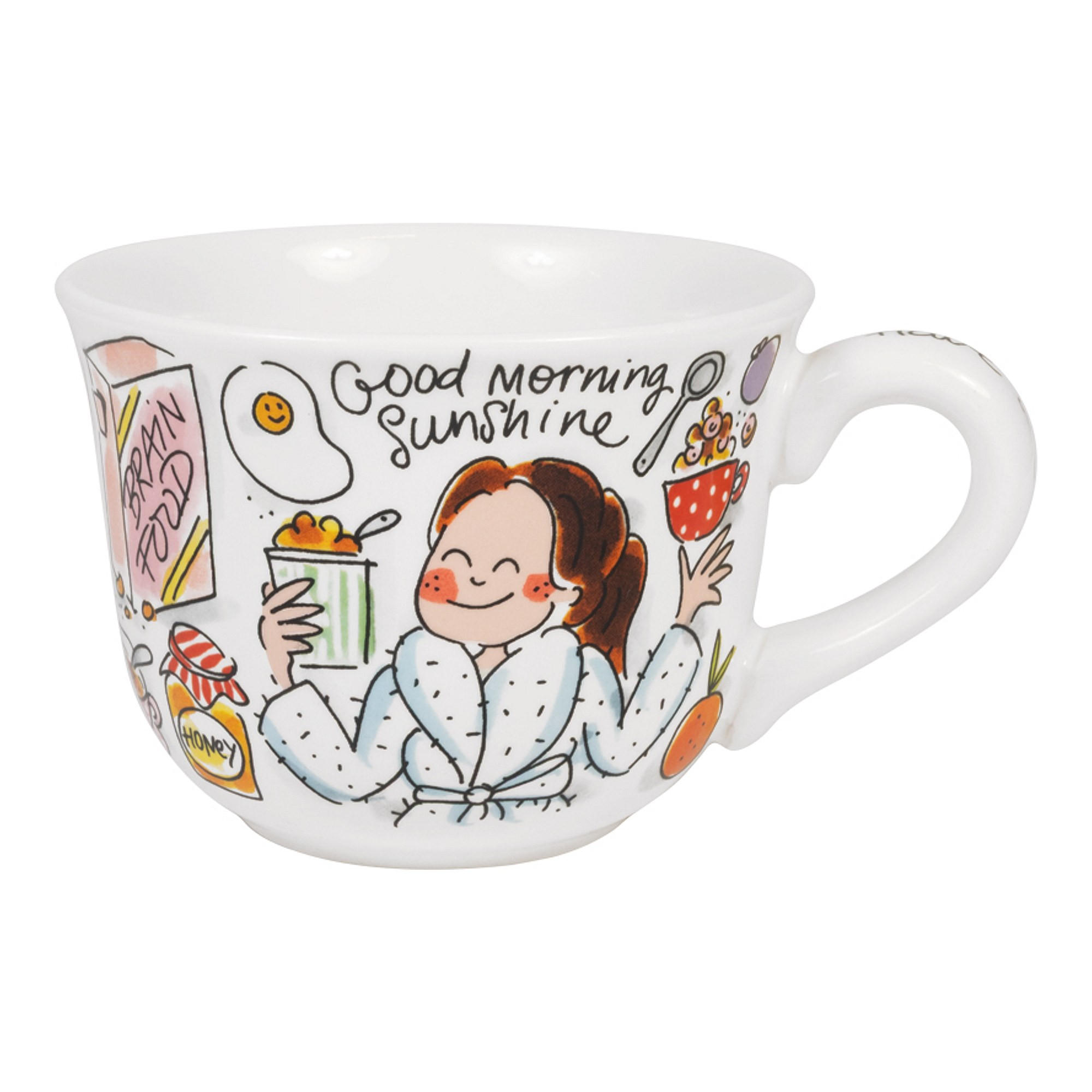 SCHALE Guten Morgen Sonnenschein in Bunt - 9,7cm - Multicolor, Keramik (12.7/16.2/9.7cm) - Blond Amsterdam