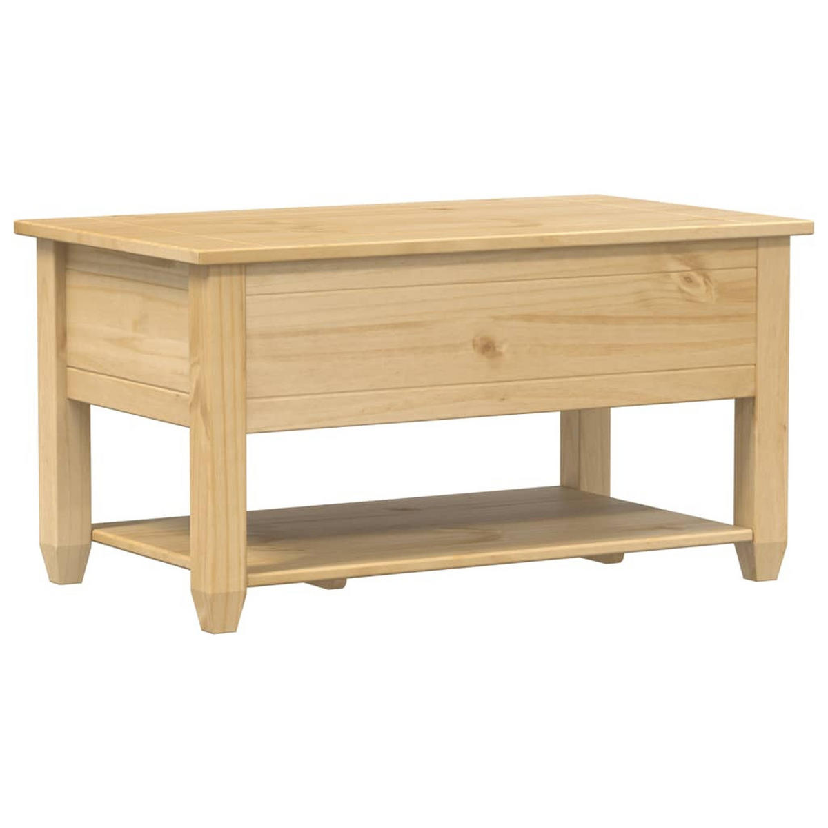 COUCHTISCH Corona mit Schubladen 85/50/45 cm aus Massivholz Kiefer Max. Belastbarkeit 75 KG - Naturfarben, Holz (50/85/45cm) - vidaXL
