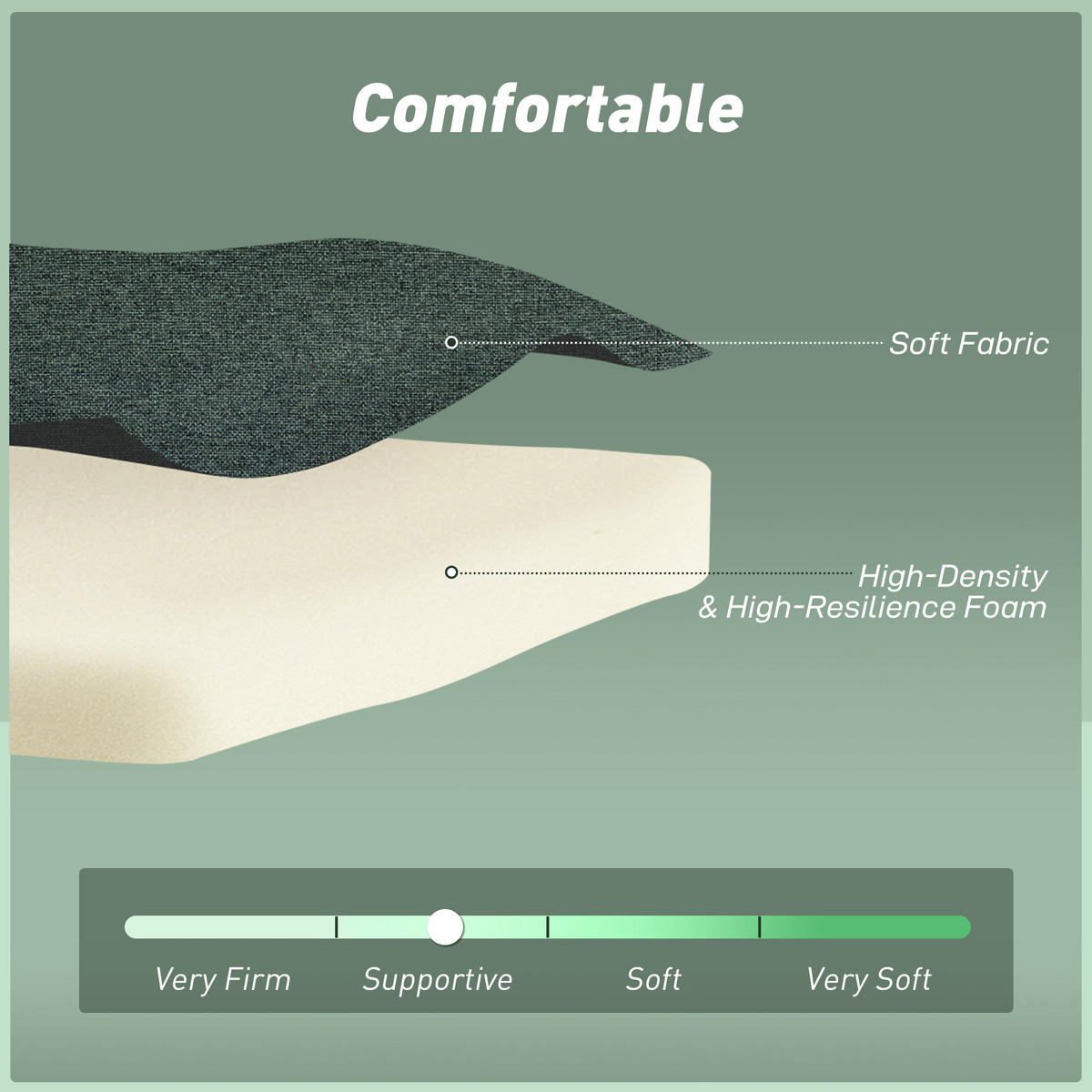 SCHLAFSESSEL 3-in-1 Sessel Bett-Funktion, verstellbare Rückenlehne - Dunkelgrün/Buchefarben, Buchenholz/Textil (90/80/95cm) - HOMCOM