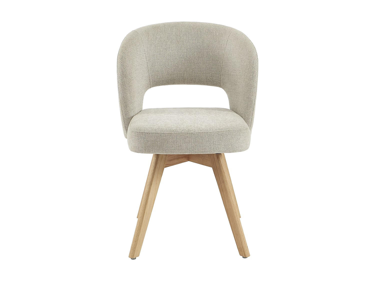 STUHL - 54 x 60.5 - stoff - cremefarben Gustavy - Creme, Textil (54/79/60.5cm) - Vente-Unique