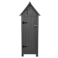 GARTENSCHRANK aus Holz – Grau - Grau, Holz (66/178/46cm)