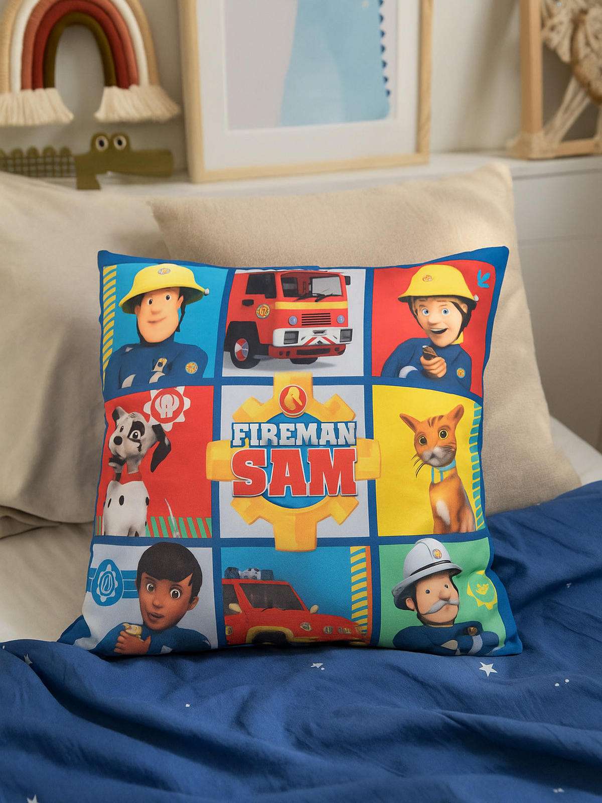 KINDERKISSEN Feuerwehrmann Sam Feuerwehr 30 x 30 cm - Multicolor, Textil (30/30cm) - Chiemsee