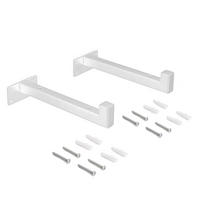 TRÄGER-SET für Regale in Holz Shelf mit Vierkantrohr, Stahl, Weiß - Weiß, Metall (11/5/24.5cm) - EMUCA