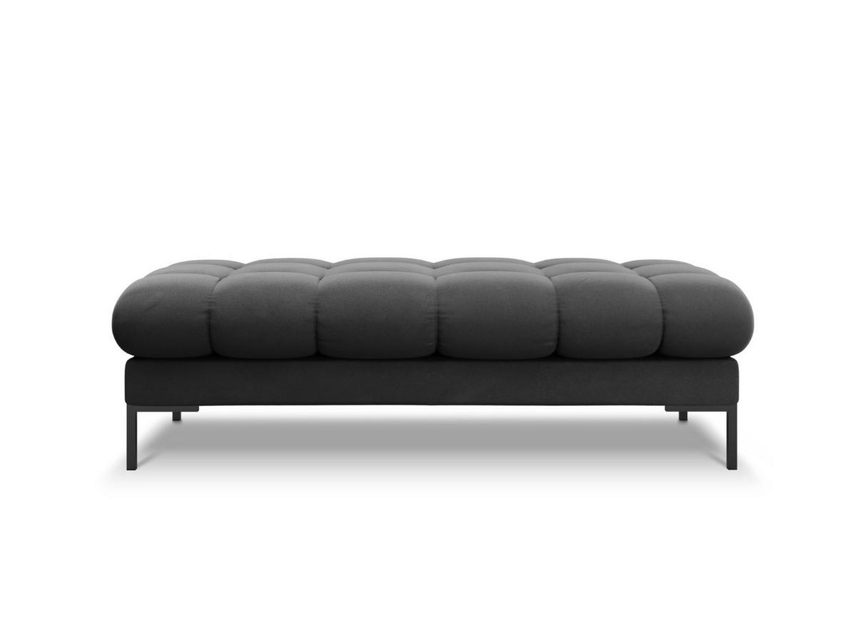 BANK Mamaia aus Samt dunkelgrau 2 Sitzplätze - Dunkelgrau, Textil (133/41/62cm) - Micadoni