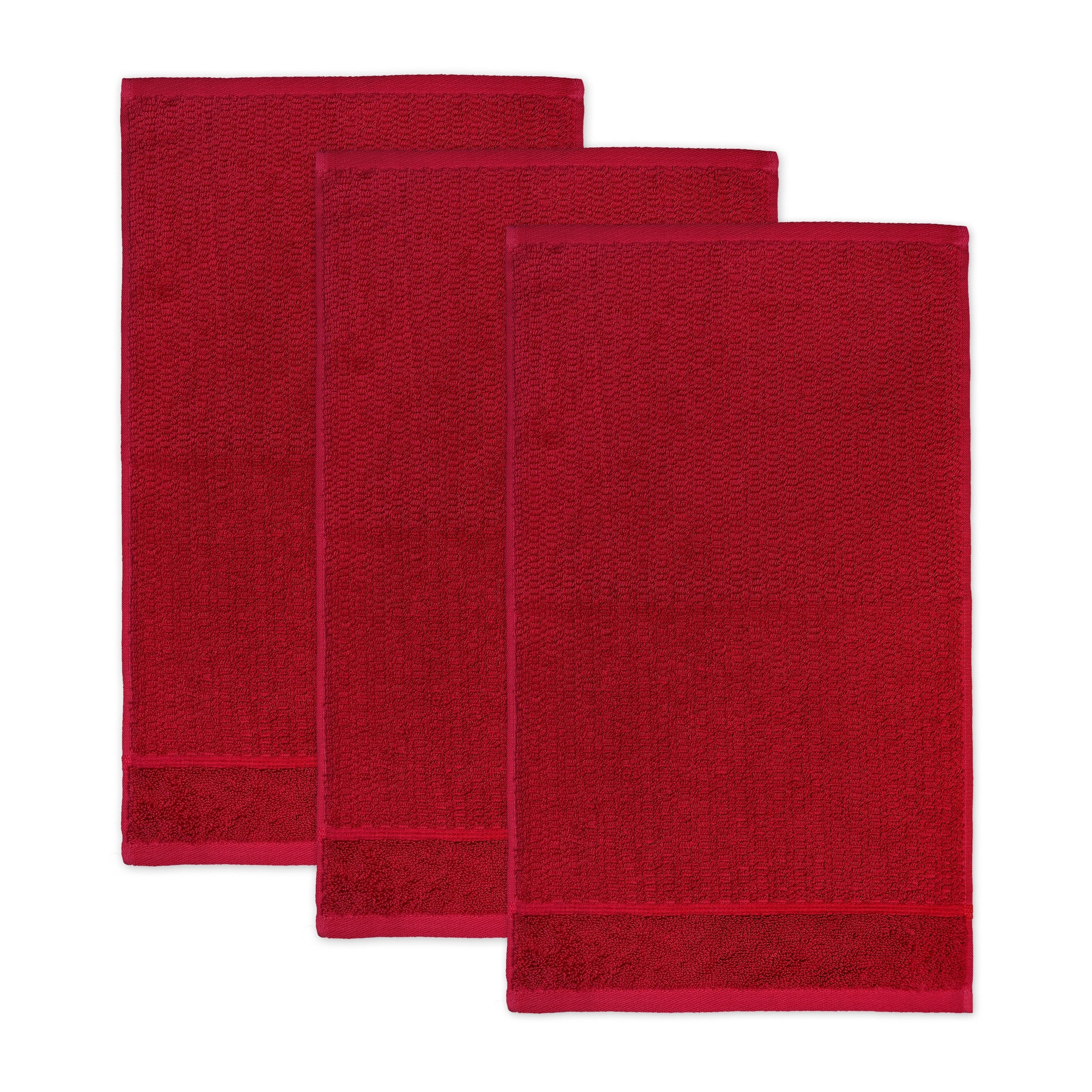 GÄSTETUCH PEARL 3ER PACK - Rot, Textil (30/50cm) - Möve for Frottana