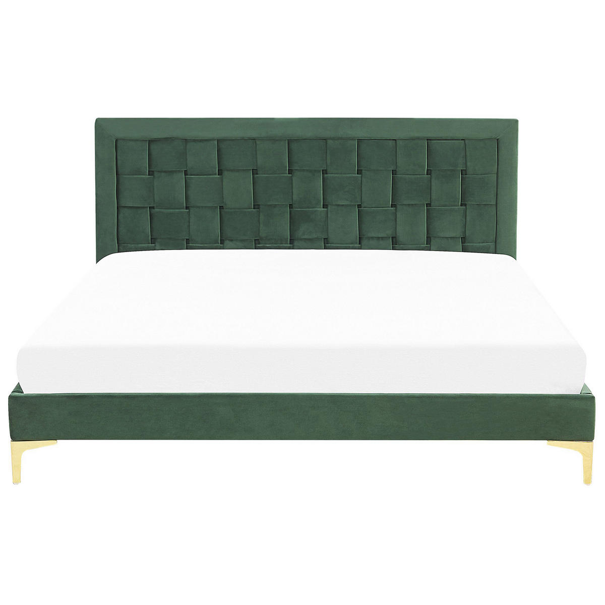 DOPPELBETT 180/200cm Dunkelgrün Limoux - Dunkelgrün, Textil (180/200cm) - Beliani