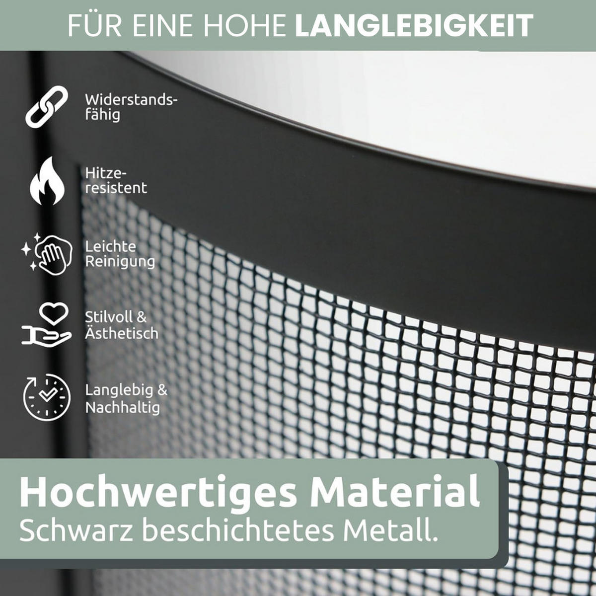 KAMINBESTECK modern THEO 6-tlg. mit Holzgriff Schürhaken Besen Ascheschaufel Schwarz - Schwarz, Metall (29/61/20cm) - DELUKE