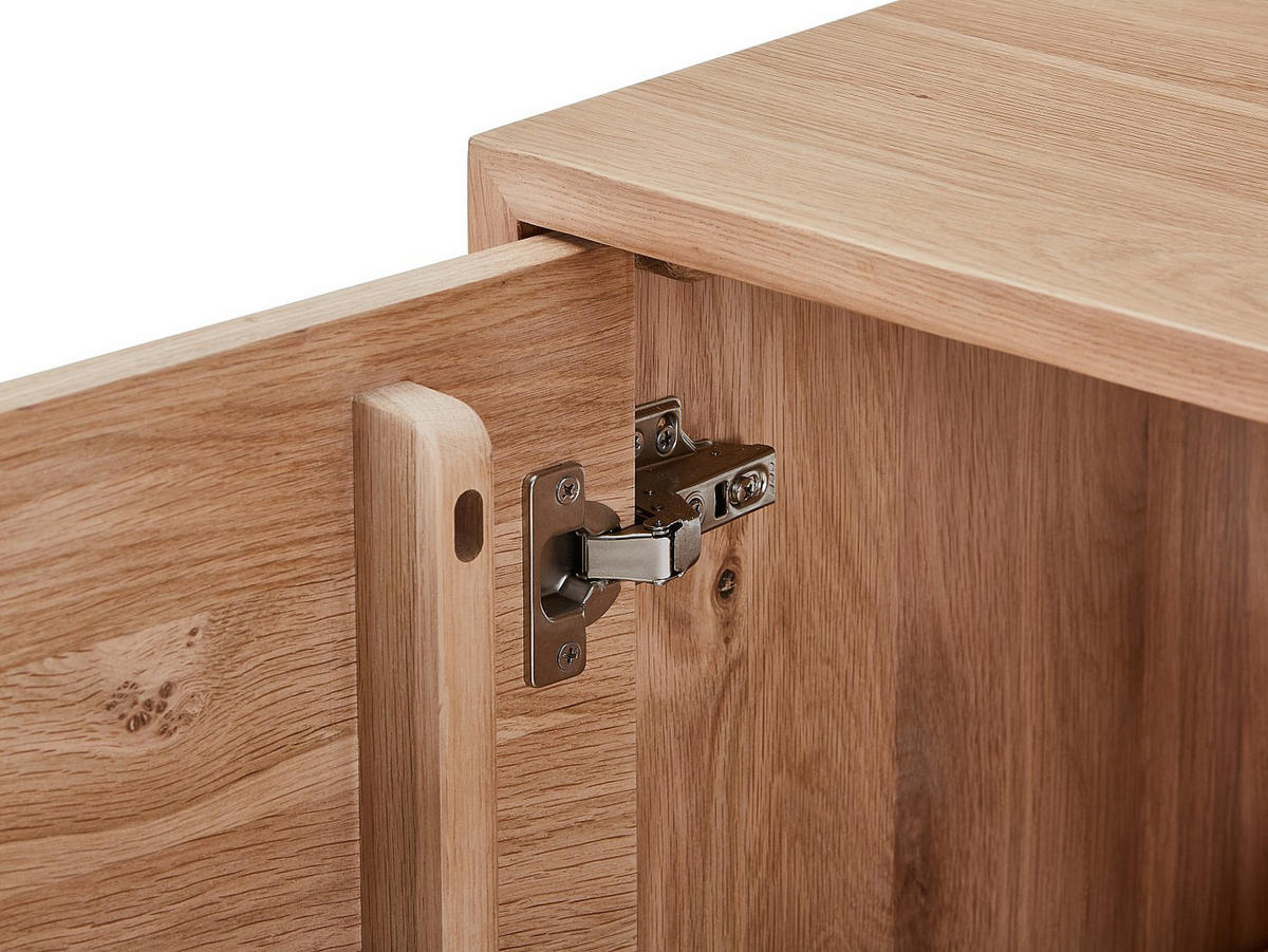 WASCHBECKENUNTERSCHRANK - 93cm x 50cm - Eiche - naturfarben hell - ZARENO - Naturfarben, Holz (93/80.5/50cm) - Vente-Unique