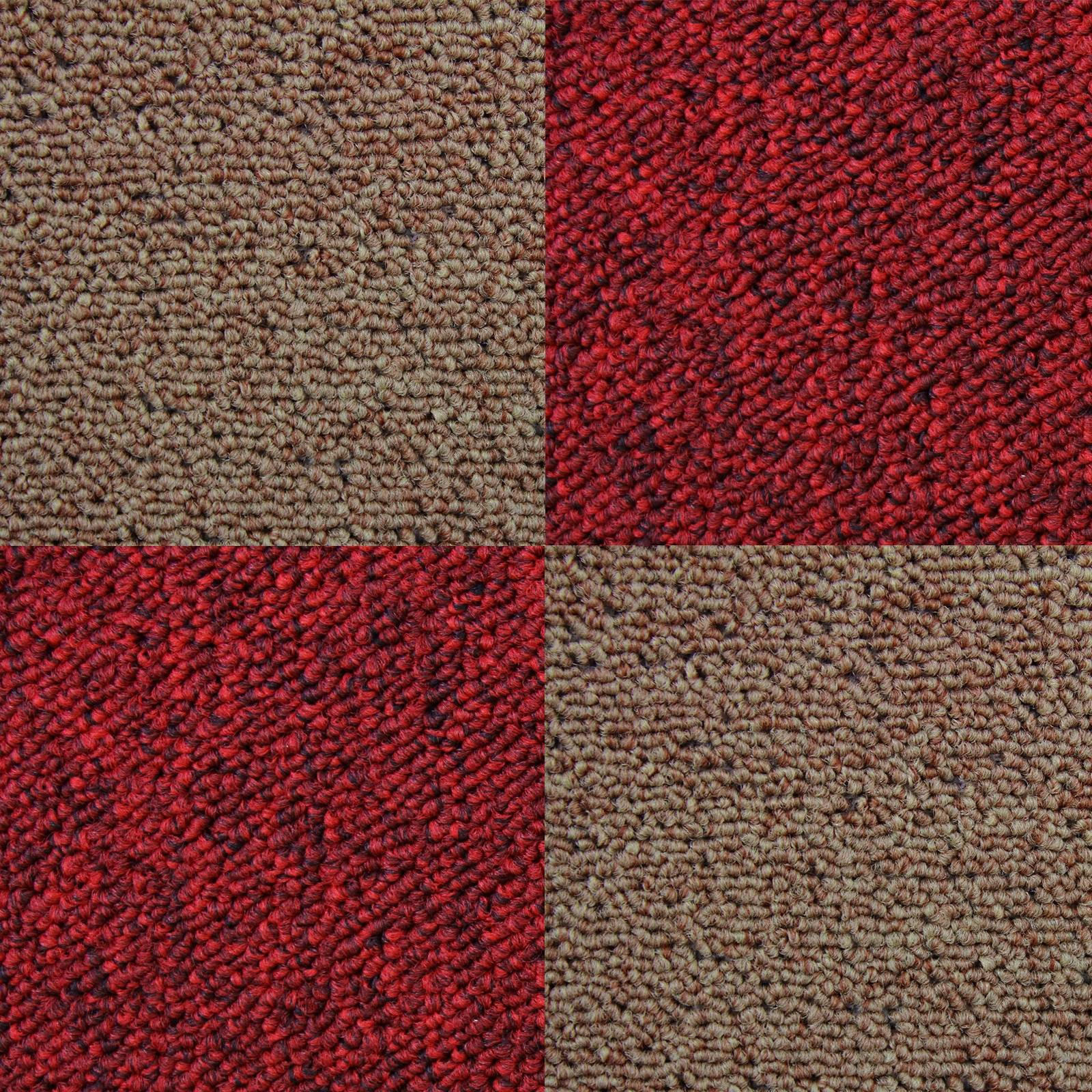 TEPPICHFLIESEN 50 x 50cm Sand & Fieberrot 10m² - Anthrazit, Textil (50/50/1cm) - Monstershop