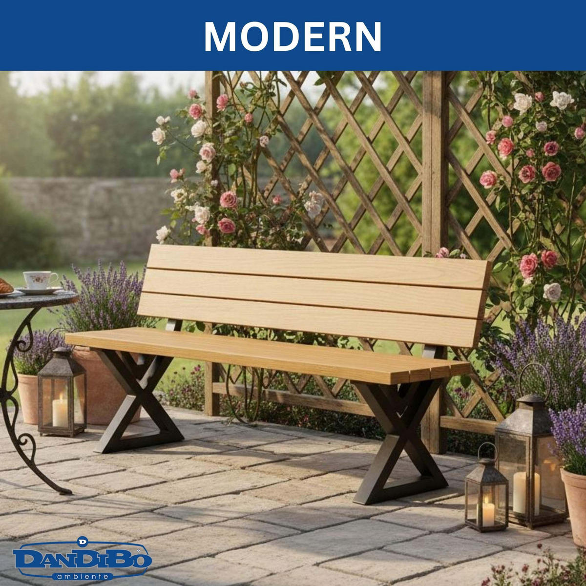 BANKGESTELL mit Lehne Metall Schwarz 45/76 cm - Schwarz, Metall (45/76/6cm) - DanDiBo