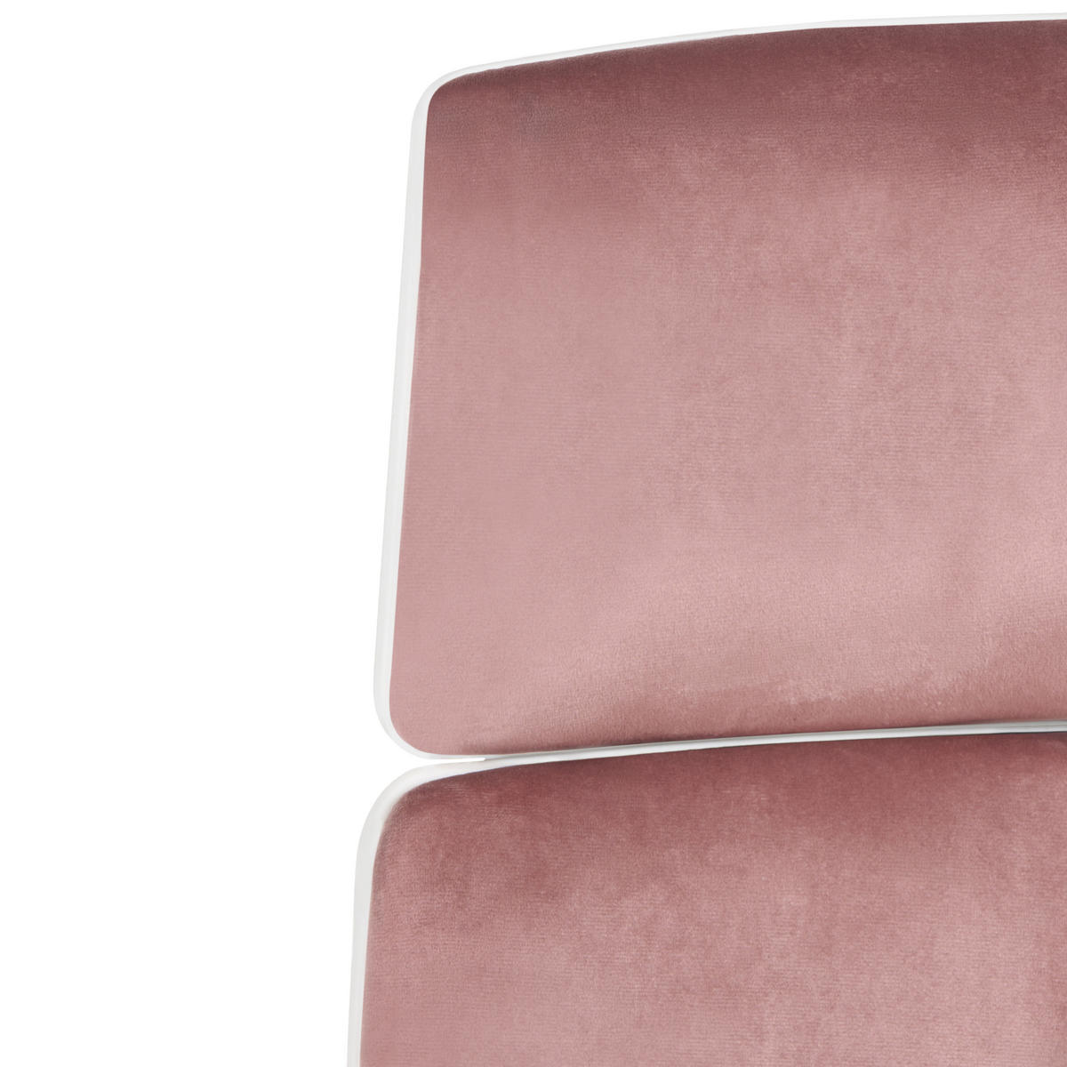 BÜROSTUHL Samtstoff Pastellrosa Delight - Pink, Textil (64/116/64cm) - Beliani