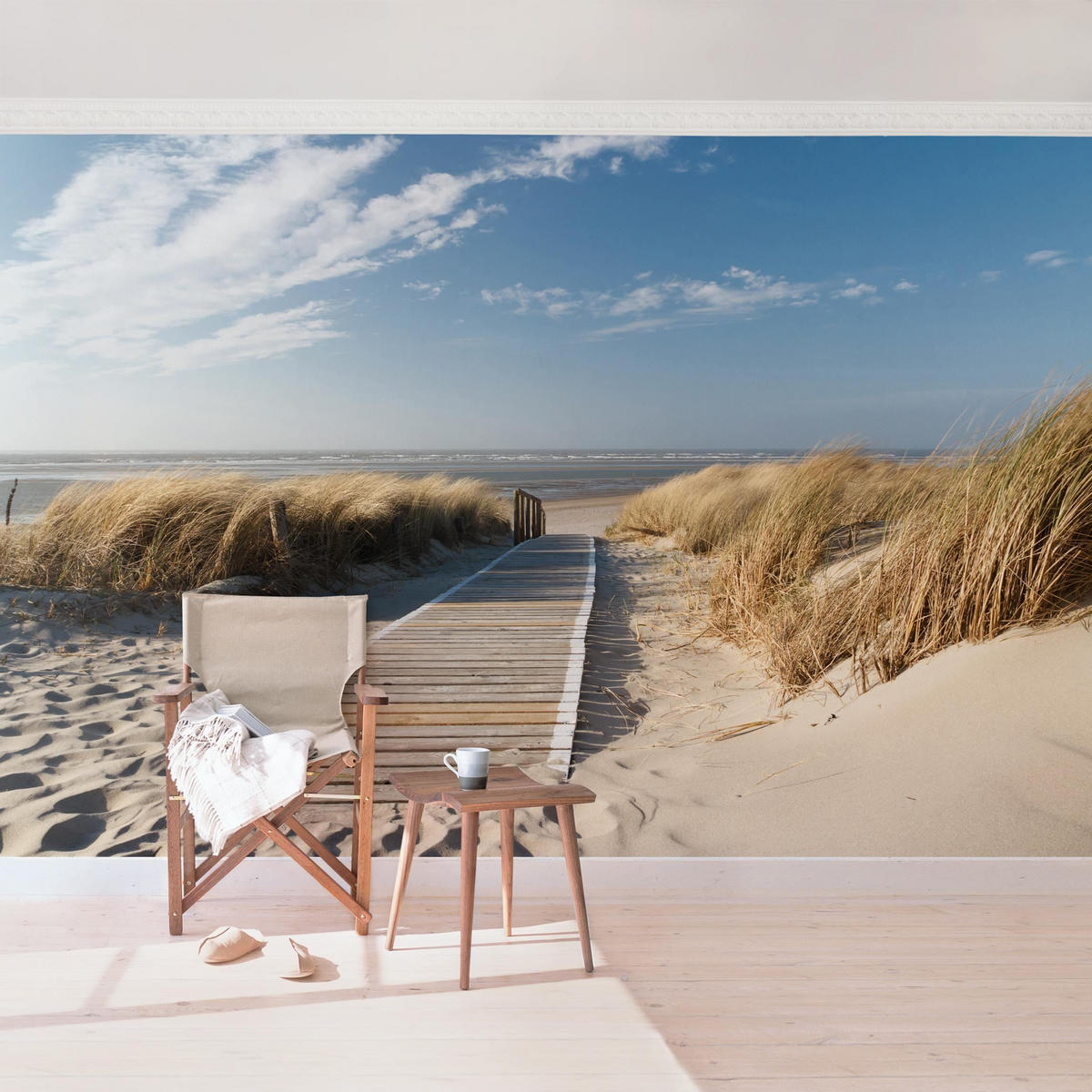 FOTOTAPETE Ostsee Strand 336/225 cm - Eichefarben, Papier (336/225cm) - Bilderwelten