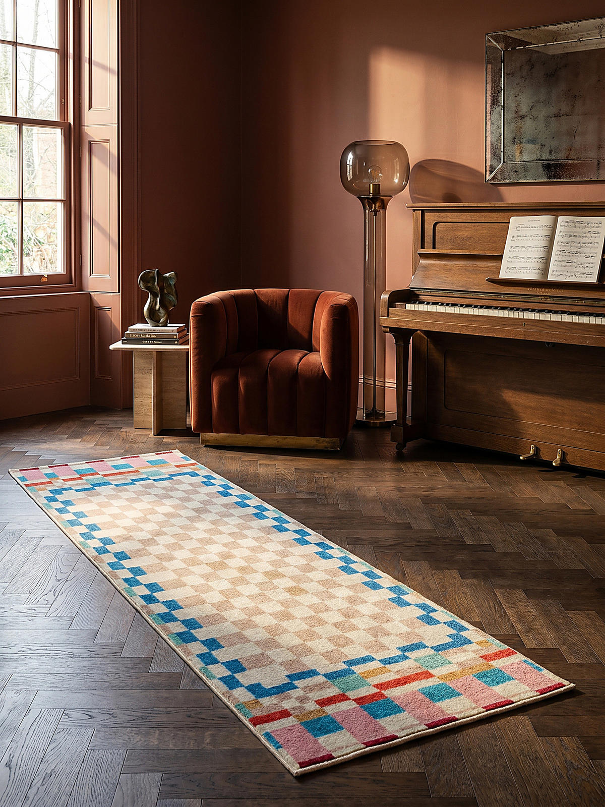 WOLLTEPPICH DAHLIA, geometrisch, Bunt, 80 x 300 cm - Multicolor, Textil (80/300cm) - KADIMA DESIGN