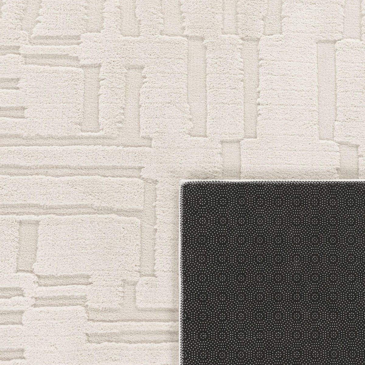HOCHFLORTEPPICH 120/120 cm Tokio 476 - Creme, Kunststoff (120/120cm) - Paco Home