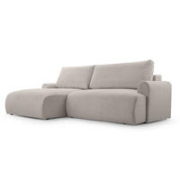 ECKSOFA mit Schlaffunktion Bordon, Beige - Beige, Textil (150/260cm) - Fedve