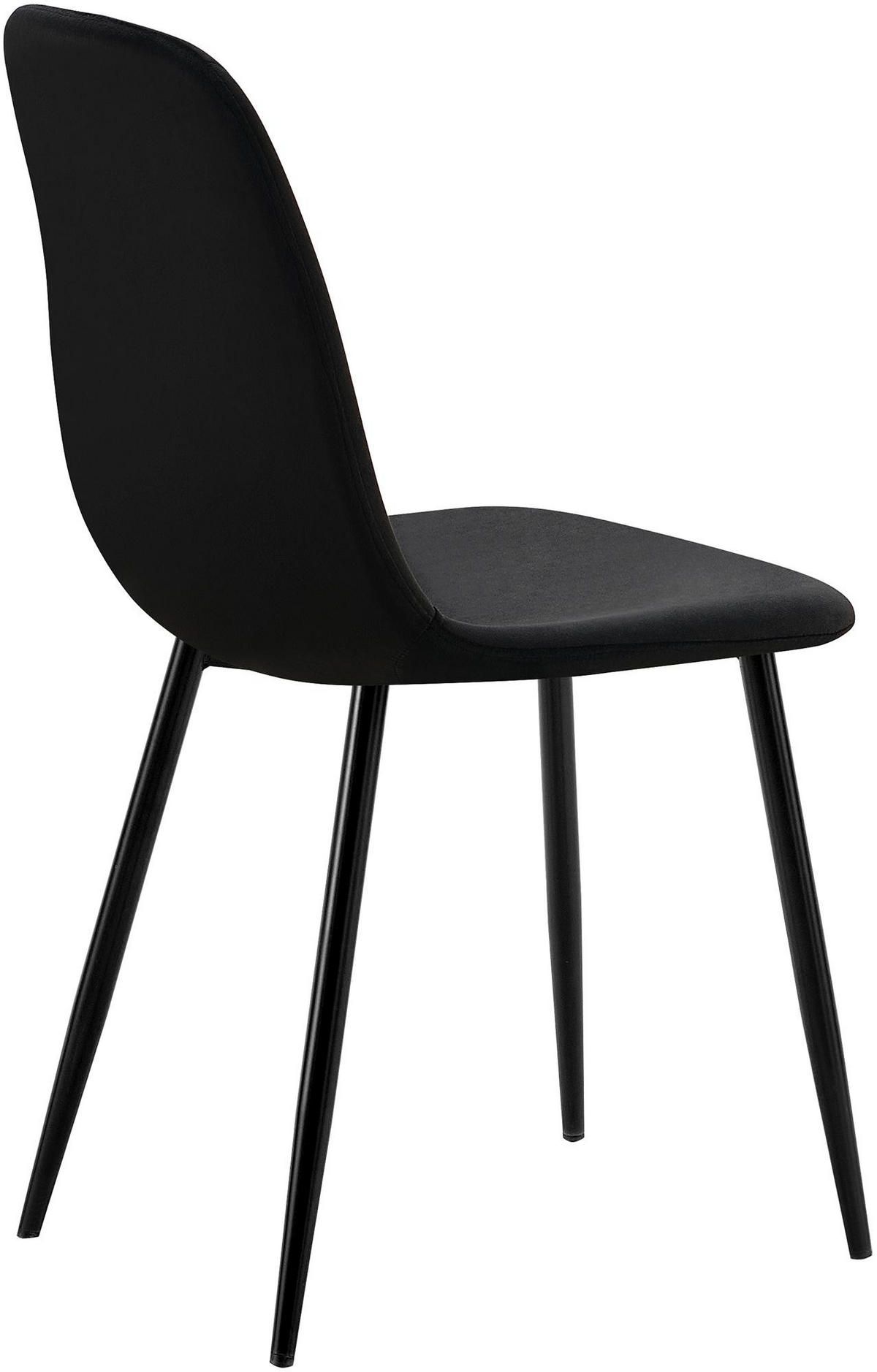 STUHL Metall Schwarz - Schwarz, Textil/Metall (45/88/54cm) - CLP
