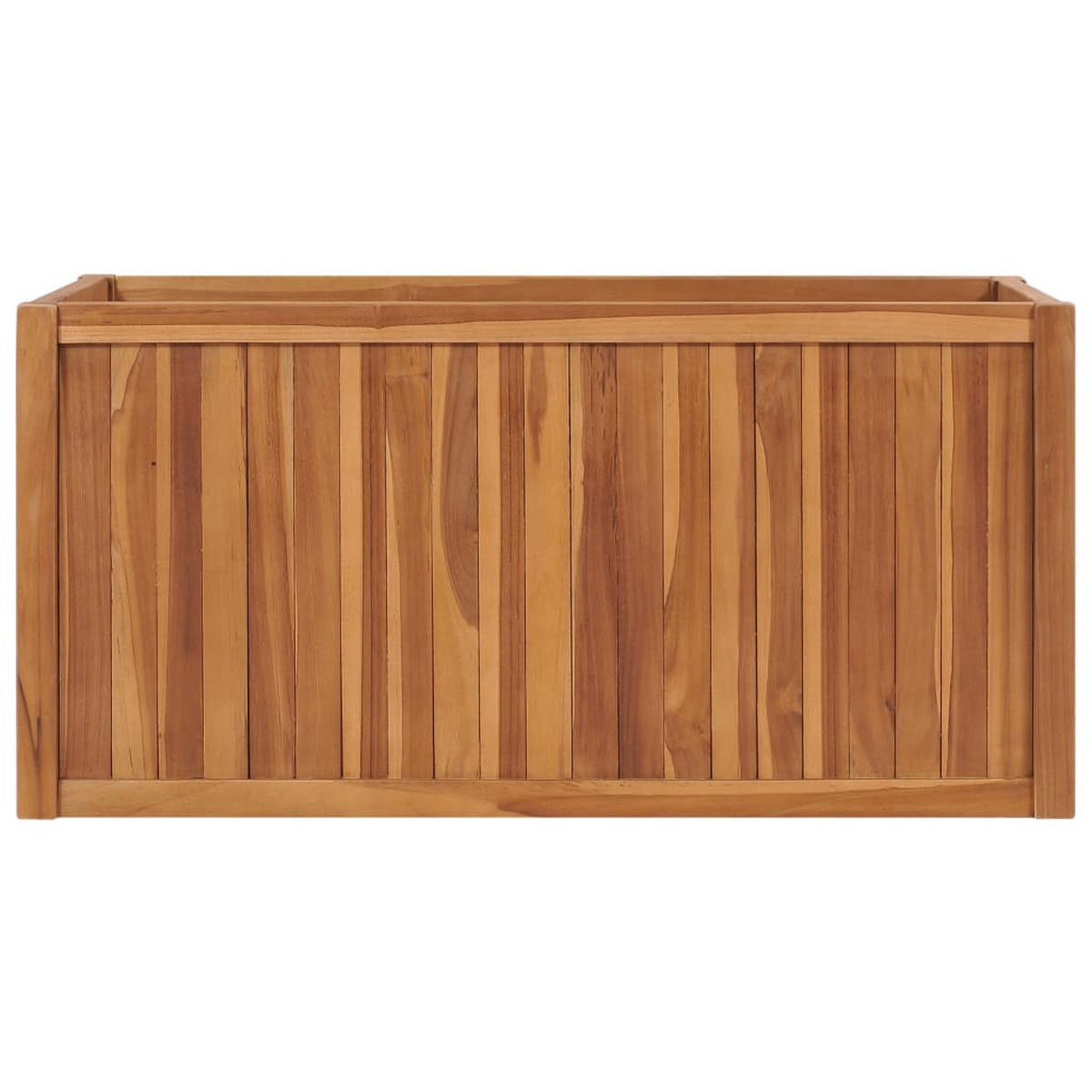 HOCHBEET 100x50x50 cm Massivholz Teak - Braun, Holz (100/50/50cm)