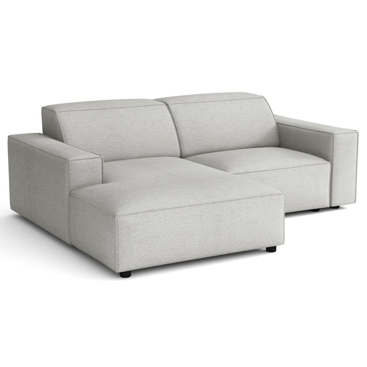ROHOVÁ POHOVKA Sellmo 210 cm - černá/světle šedá, textil/plast (210/166cm) - Selsey