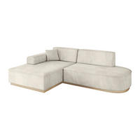 ECKSOFA Ottomane Links IREA-L1 - 234x171x83 cm Dunkelgrau - Ecru, Holzwerkstoff/Textil (234/171cm) - ALTDECOR